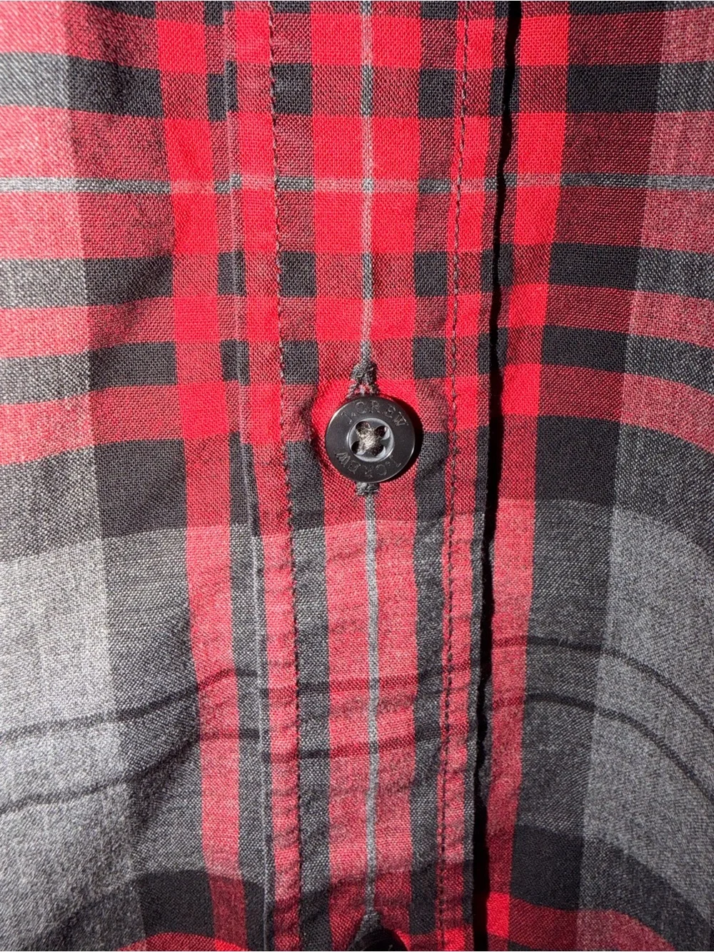 VTG Y2K J.Crew Mens Tailored Plaid Button Down Shirt Red Gray Men’s Size Medium